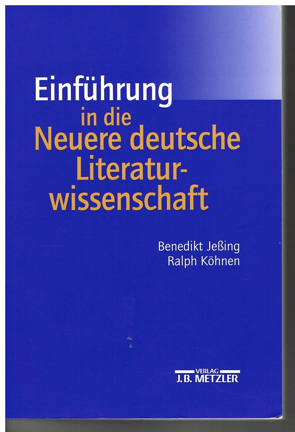 Einführung in die Neuere deutsche Literaturwissenschaft Professional & Reference Books