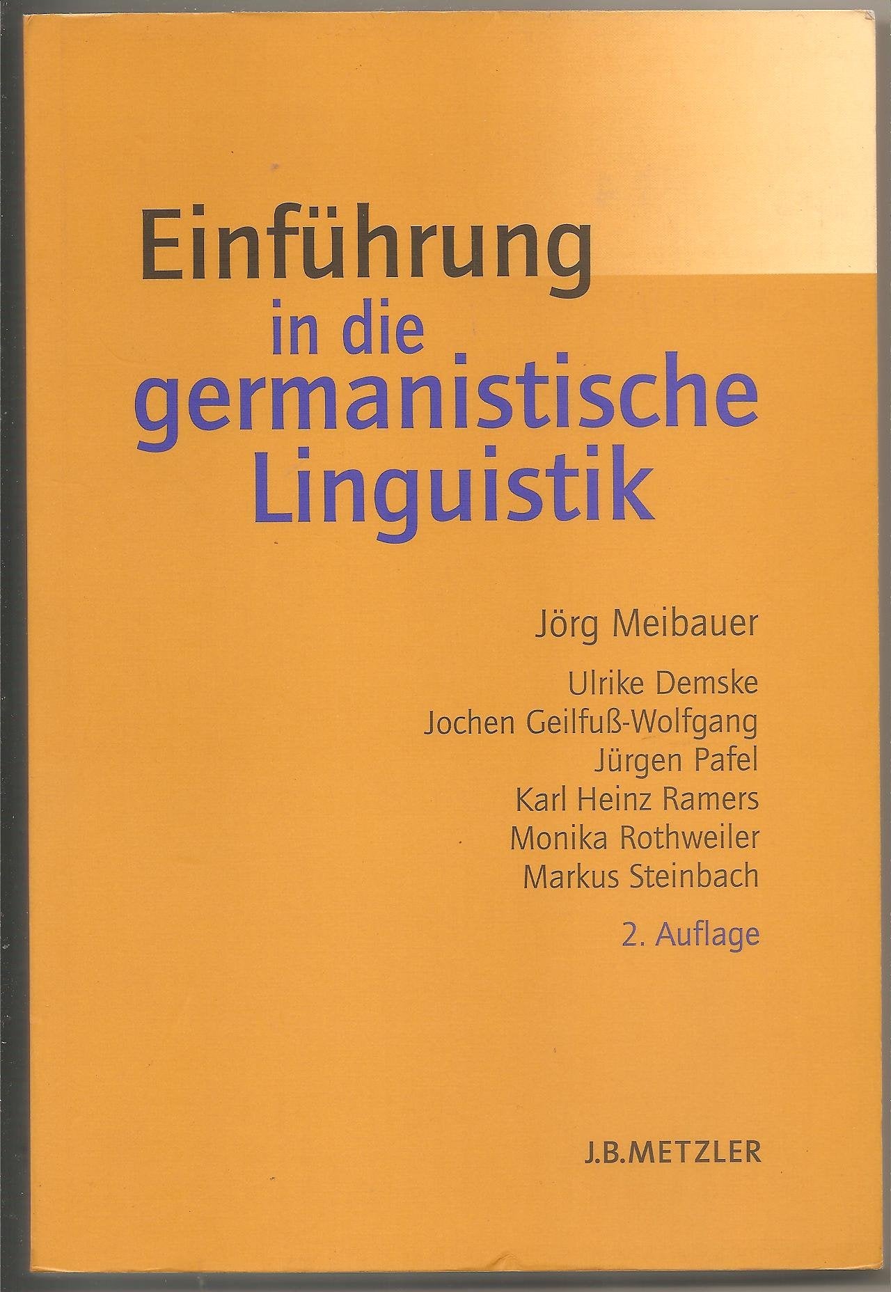 Einführung in die germanistische Linguistik (Lehrbuch) Contemporary literature