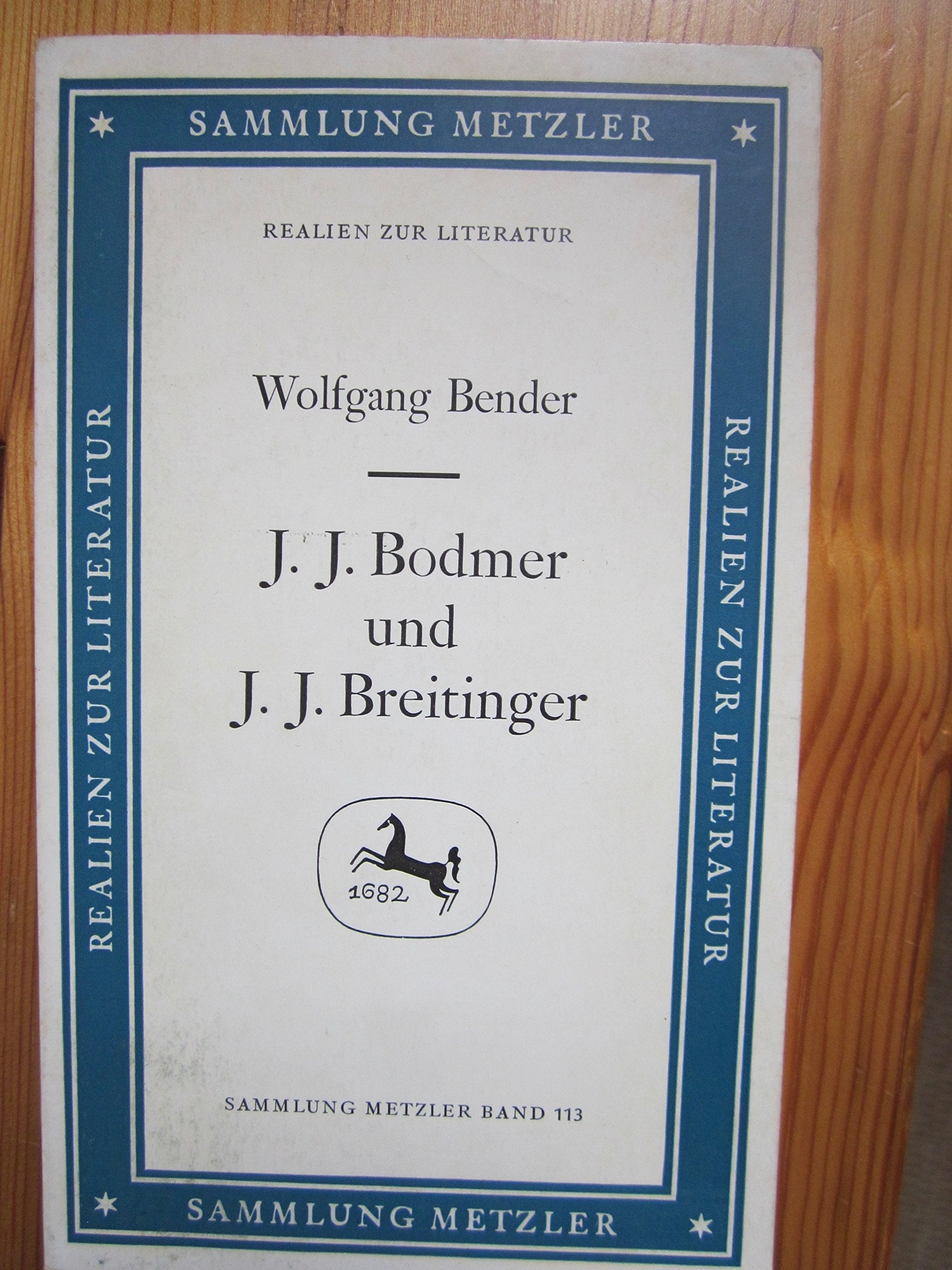 Johann Jakob Bodmer / Johann Jakob Breitinger. Professional & Reference Books