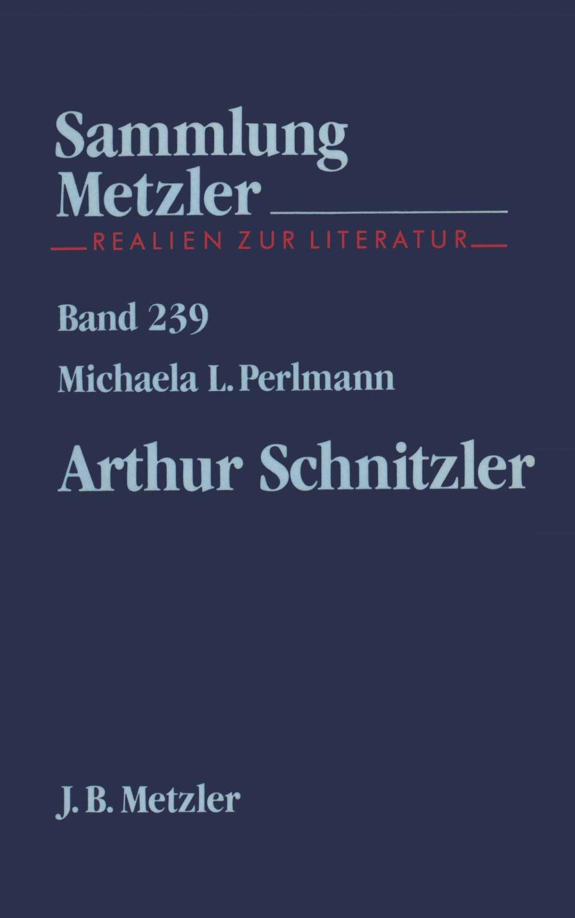Product Image: Arthur Schnitzler (Sammlung Metzler)
