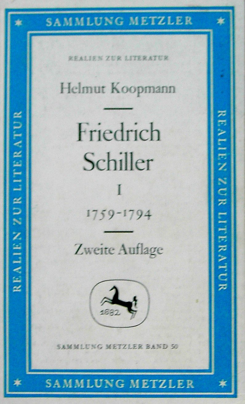 Schiller I: 1759-1794. ( Abt. D. Literaturgeschichte.) Books