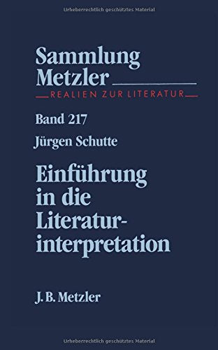 Einführung in die Literaturinterpretation Books