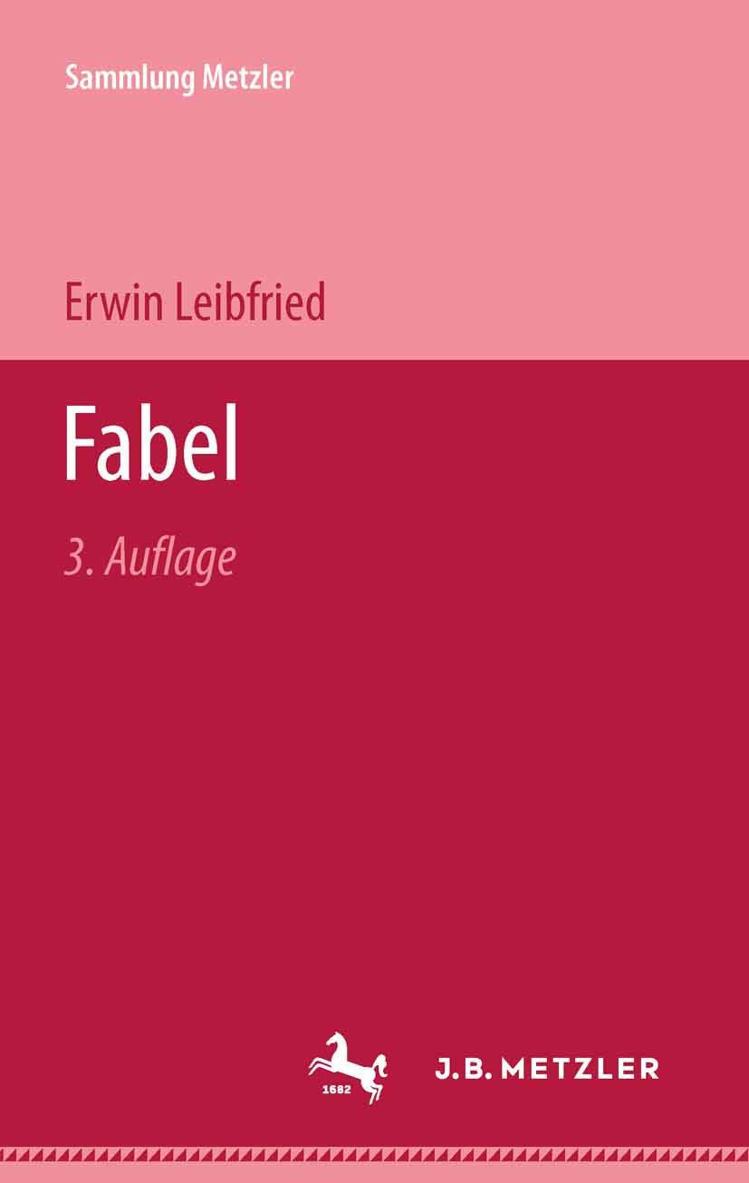 Fabel (Sammlung Metzler) Law Books