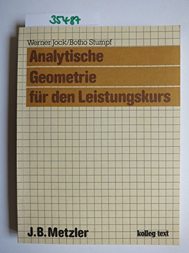 Analytische Geometrie für den Leistungskurs. Schülerbuch Books