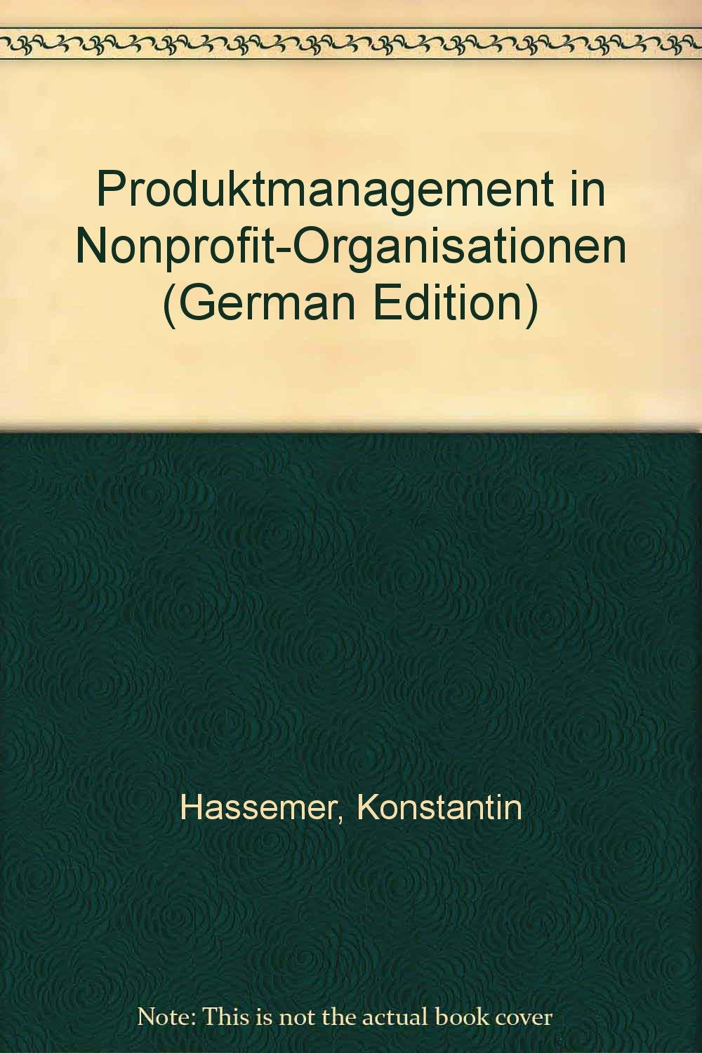 Produktmangement in Non-Profit-Organisationen Books