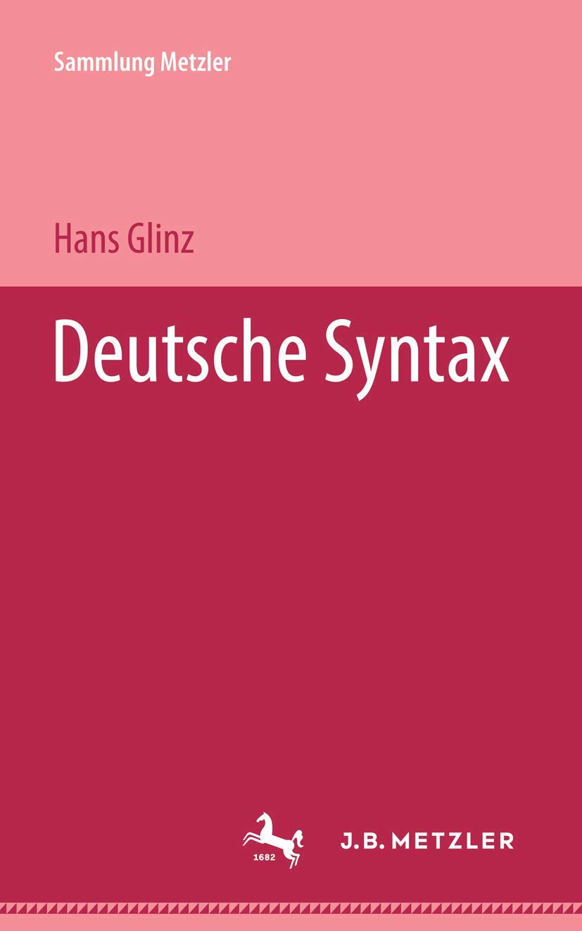 Deutsche Syntax (Sammlung Metzler) Law