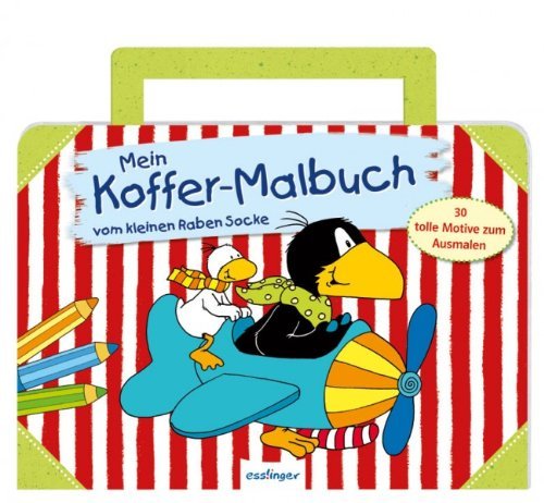 Mein Koffer-Malbuch vom kleinen Raben Socke; 30 tolle Motive zum Ausmalen - Mit stabilem Tragegriff ; Deutsch book