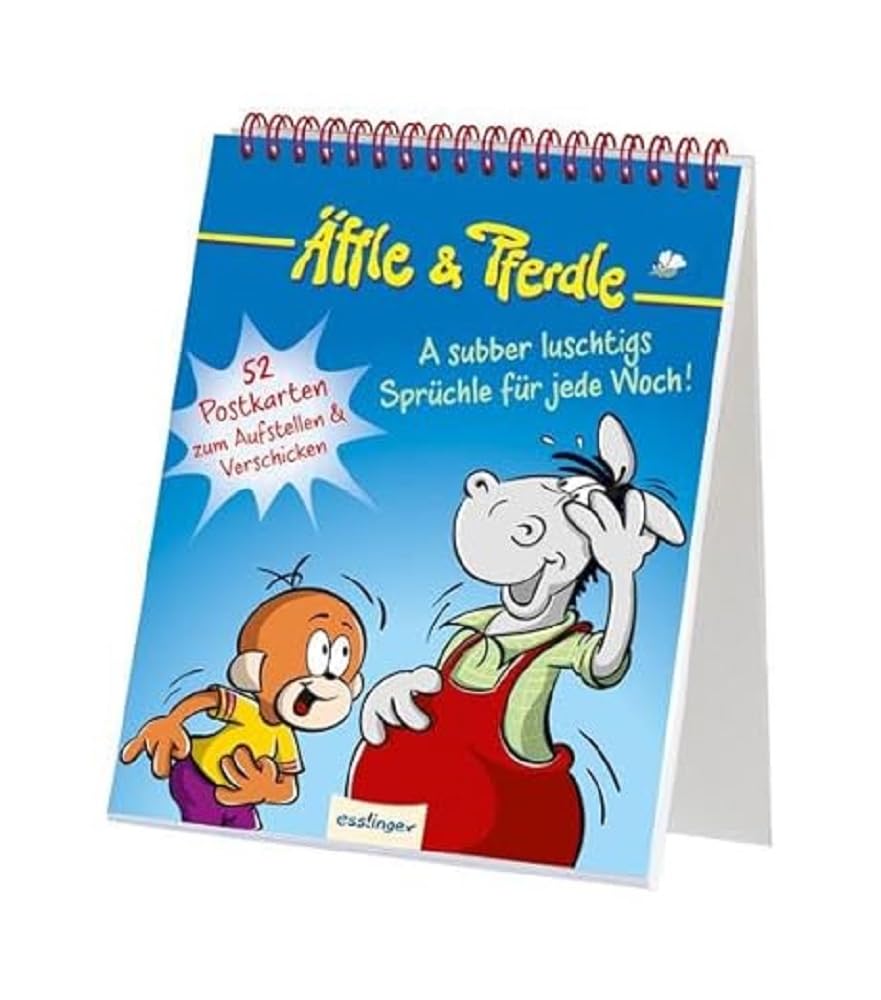 Äffle & Pferdle - A subber luschtigs Sprüchle für jede Woch!, 52 Postkarten zum Aufstellen & Verschicken Manga