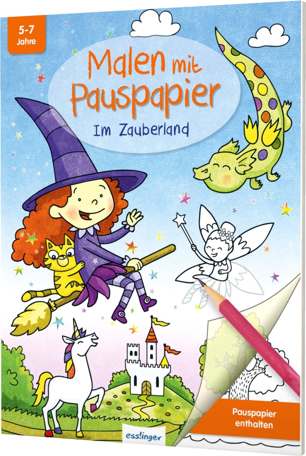 Malen mit Pauspapier: Im Zauberland: Kreativbuch für Kinder Non-fiction