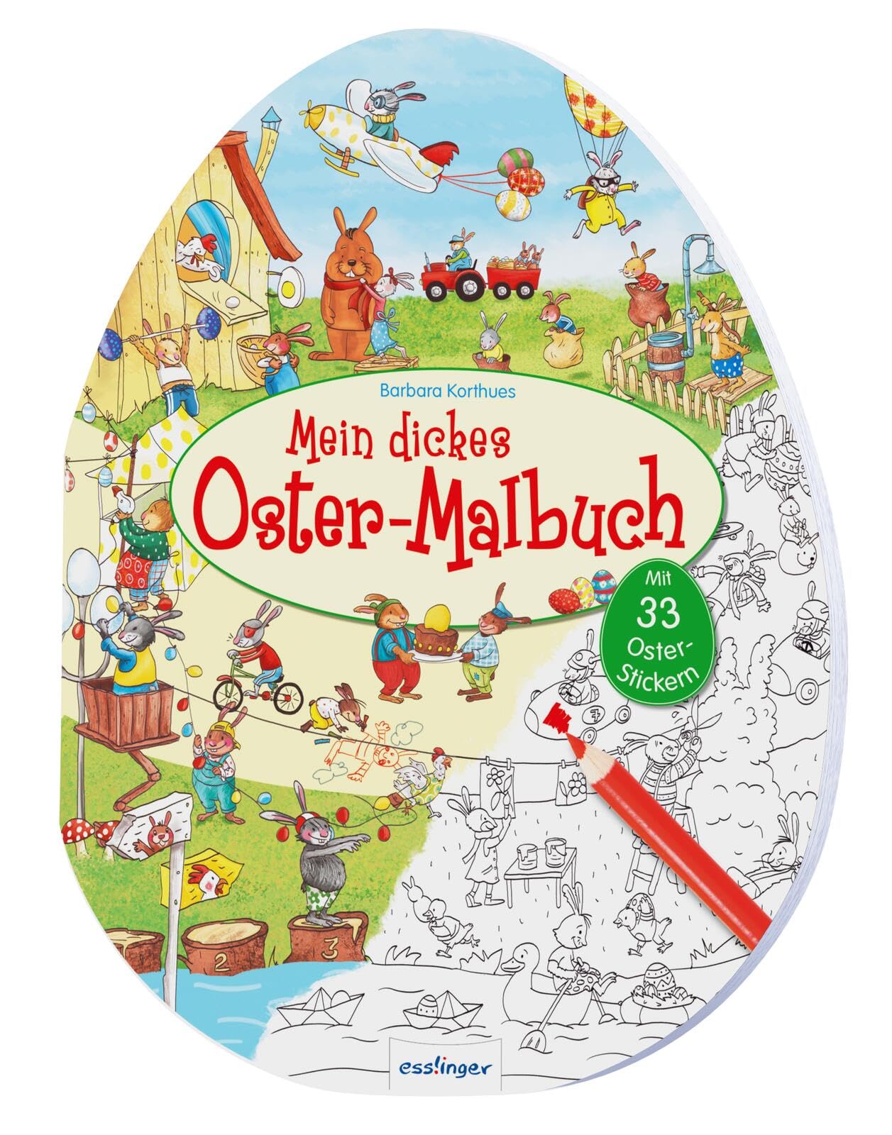 Mein dickes Oster-Malbuch: mit 33 bunten Stickern, das perfekte Ostergeschenk Non-fiction