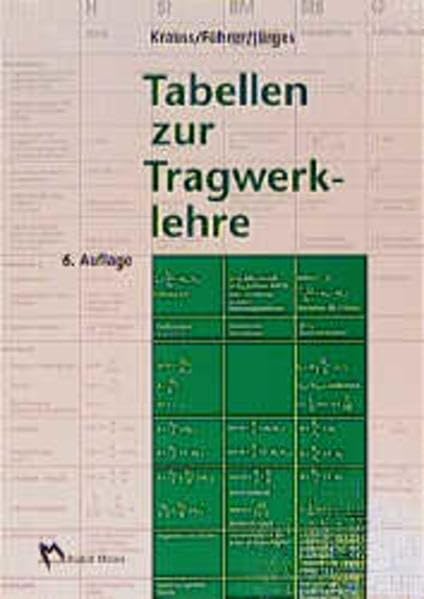 Tabellen zur Tragwerklehre Architecture