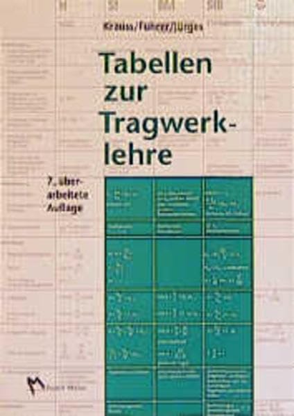 Tabellen zur Tragwerklehre Architecture