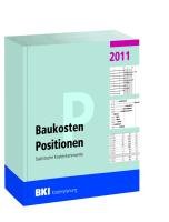 BKI Baukosten 2011 Teil 3: Kostenkennwerte für Gebäude Film, Art & Culture