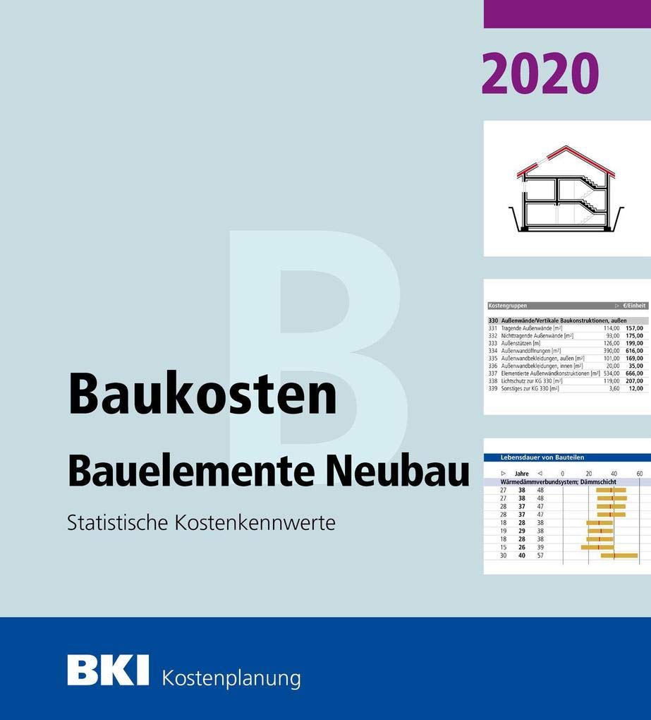 BKI Baukosten Bauelemente Neubau 2020. Statistische Kostenkennwerte Bauelemente (Teil 2) Architecture