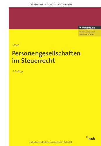 Personengesellschaften im Steuerrecht Law