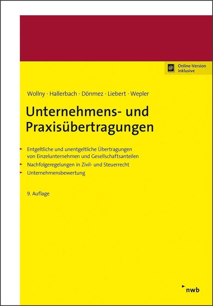 Unternehmens- und Praxisübertragungen book