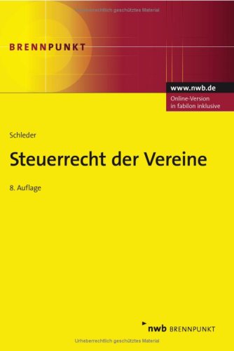 Steuerrecht der Vereine (NWB Brennpunkt) Law