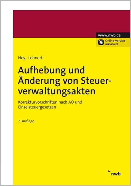 Aufhebung und Änderung von Steuerverwaltungsakten Law