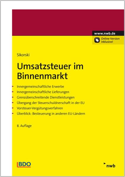 Umsatzsteuer im Binnenmarkt Law