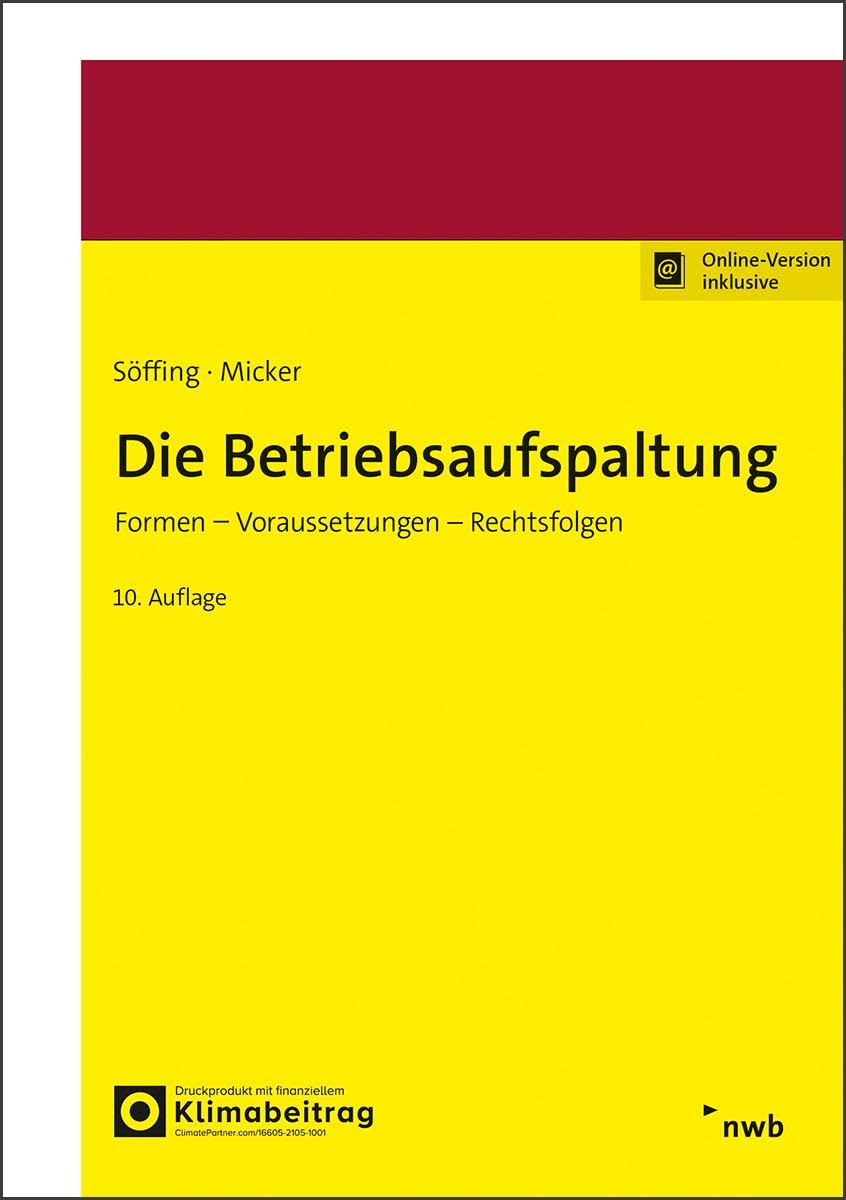 Die Betriebsaufspaltung Law