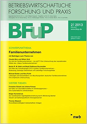 Familienunternehmen: BFuP 2/2013 Law