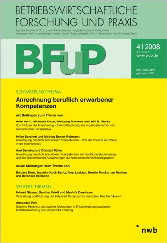 Anrechnung beruflich erworbener Kompetenzen: BFuP 4/2008. Law
