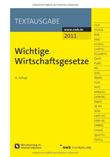 Wichtige Wirtschaftsgesetze (Textausgabe) Law