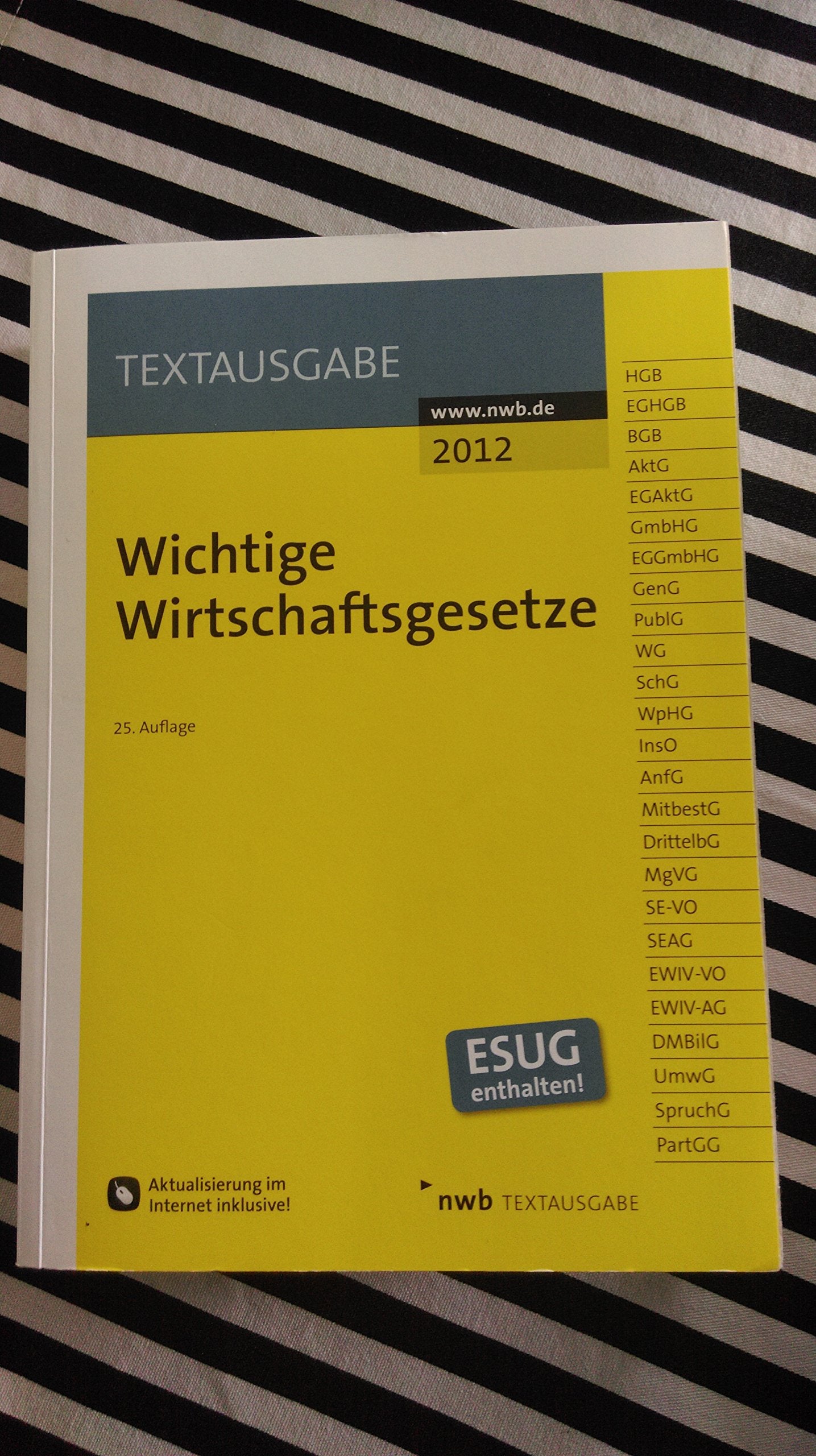 Wichtige Wirtschaftsgesetze (Textausgabe) Law
