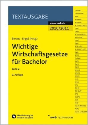 Wichtige Wirtschaftsgesetze für Bachelor, Band 2 (Textausgabe) Law