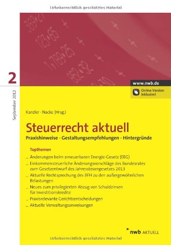 Steuerrecht aktuell 2/2012 book