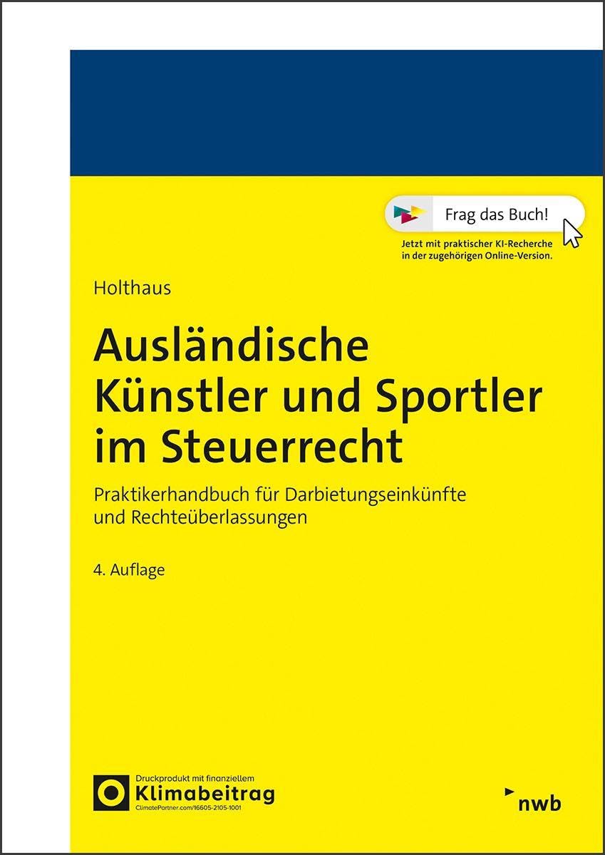 Ausländische Künstler und Sportler im Steuerrecht Law