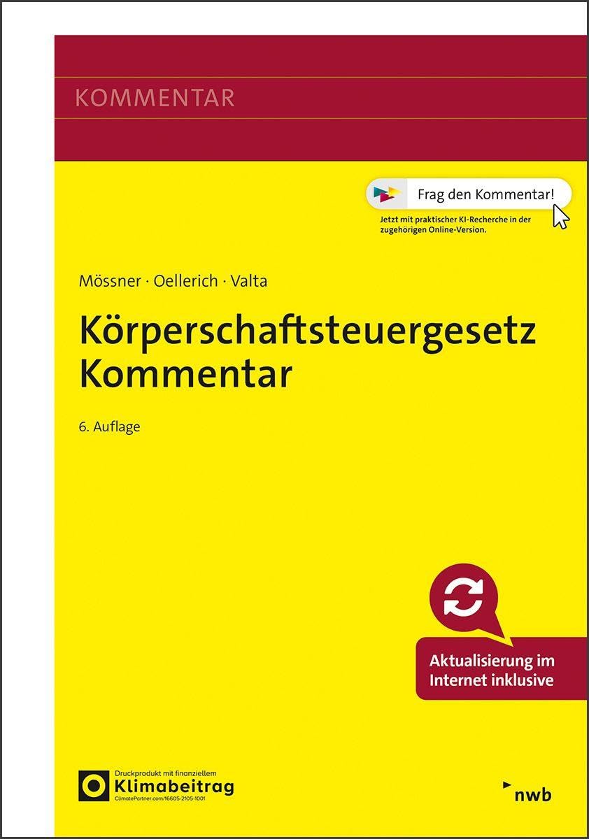 Körperschaftsteuergesetz Kommentar Law