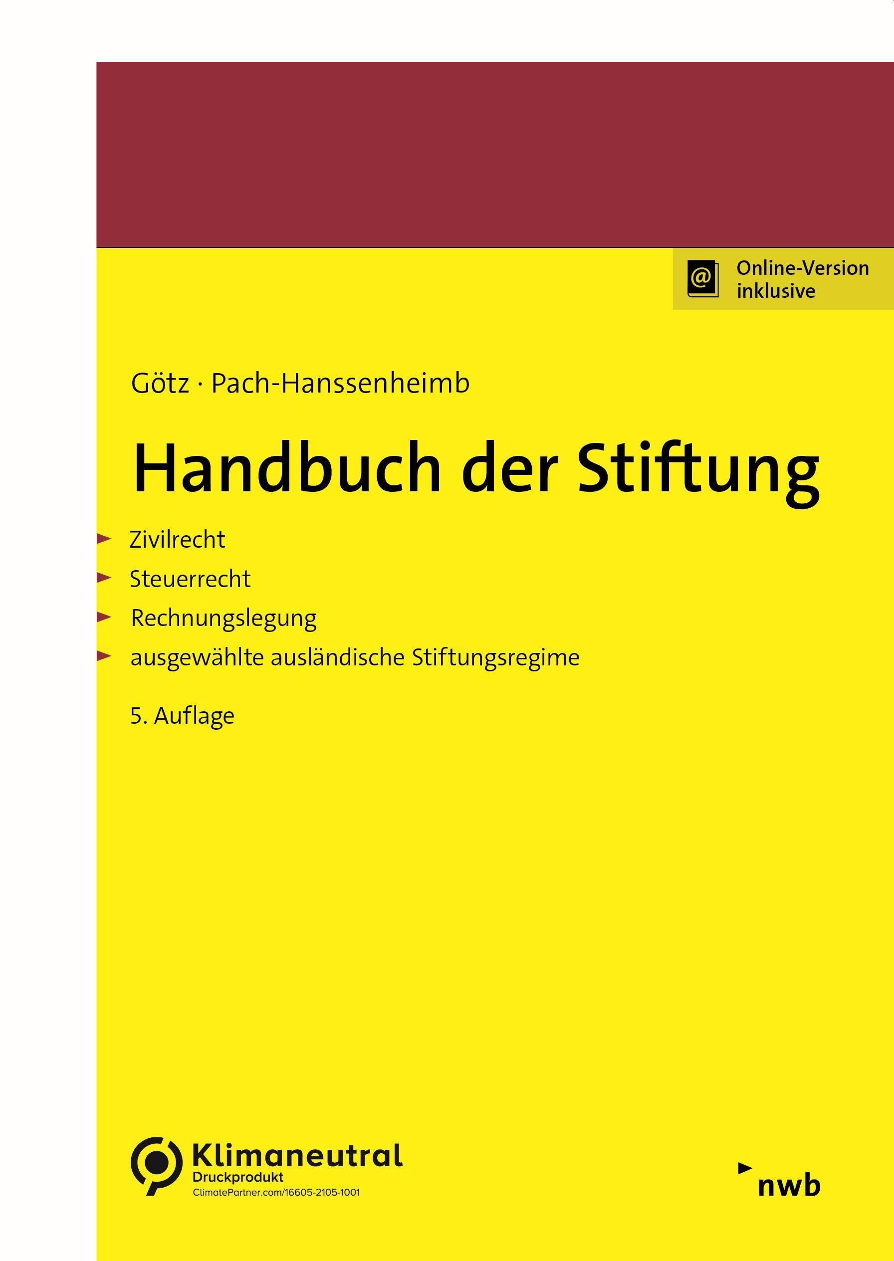 Product Image: Handbuch der Stiftung