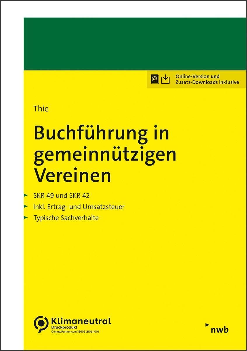 Buchführung in gemeinnützigen Vereinen Law
