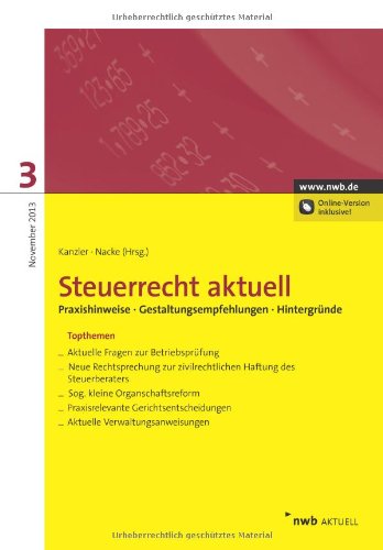 Steuerrecht aktuell 3/2013 Law