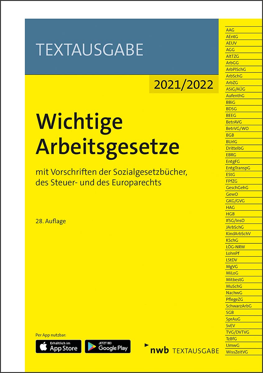 Wichtige Arbeitsgesetze Law
