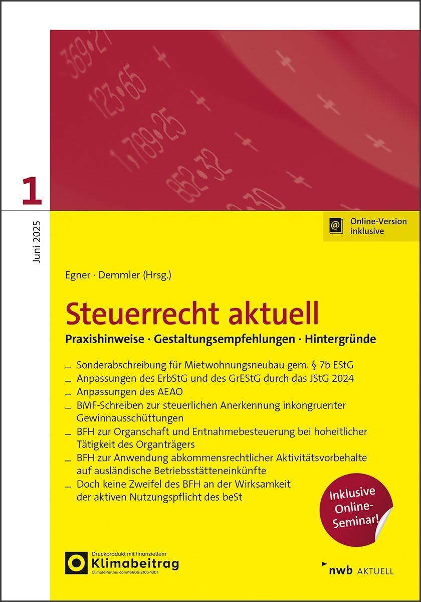 Steuerrecht aktuell 1/2025 Law