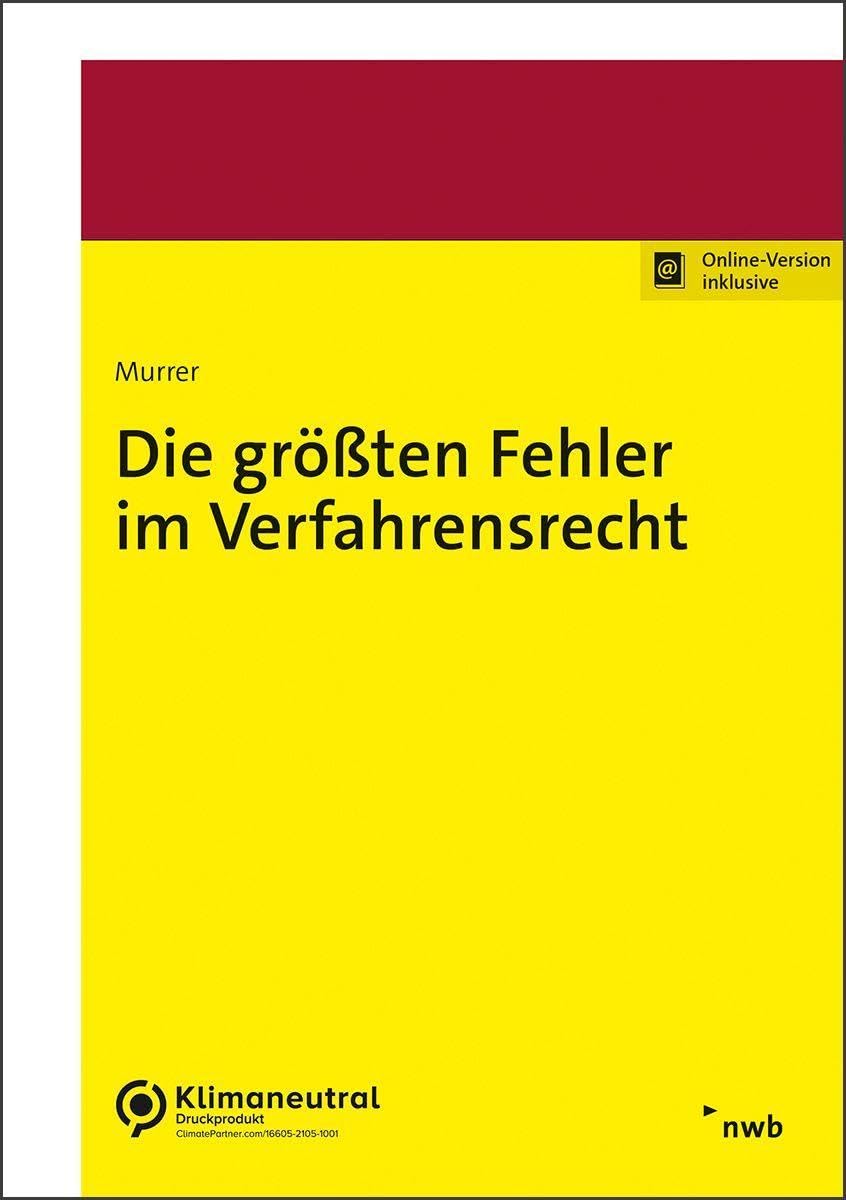 Die größten Fehler im Verfahrensrecht Law