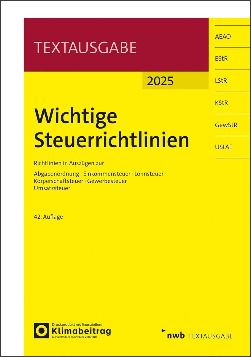 Wichtige Steuerrichtlinien Law