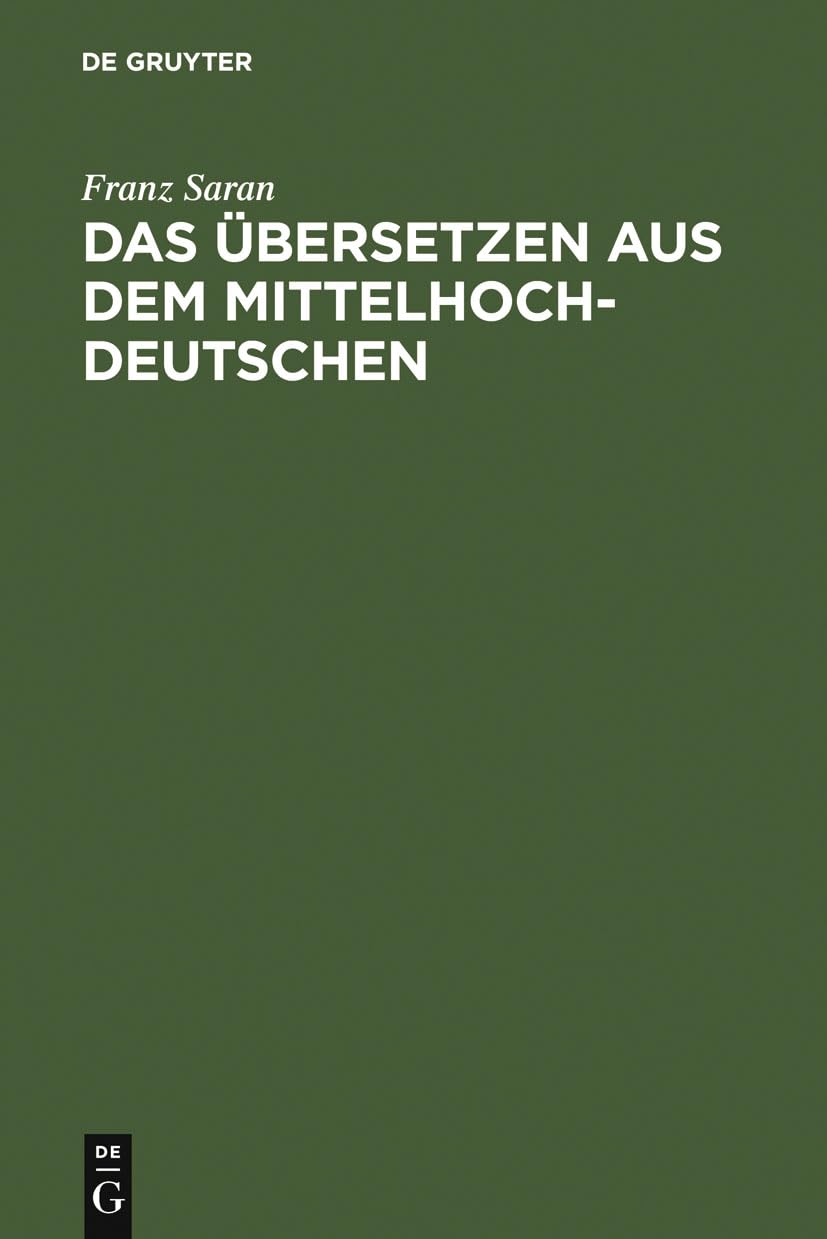 Das Übersetzen aus dem Mittelhochdeutschen Social Sciences