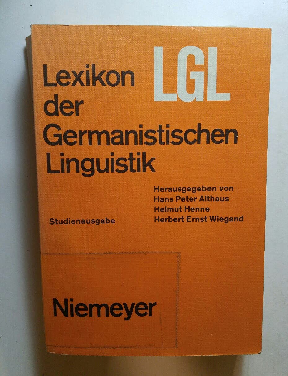 Lexikon der germanistischen Linguistik Social Sciences