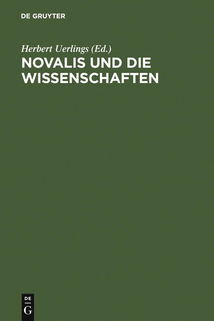 Novalis und die Wissenschaften Contemporary literature