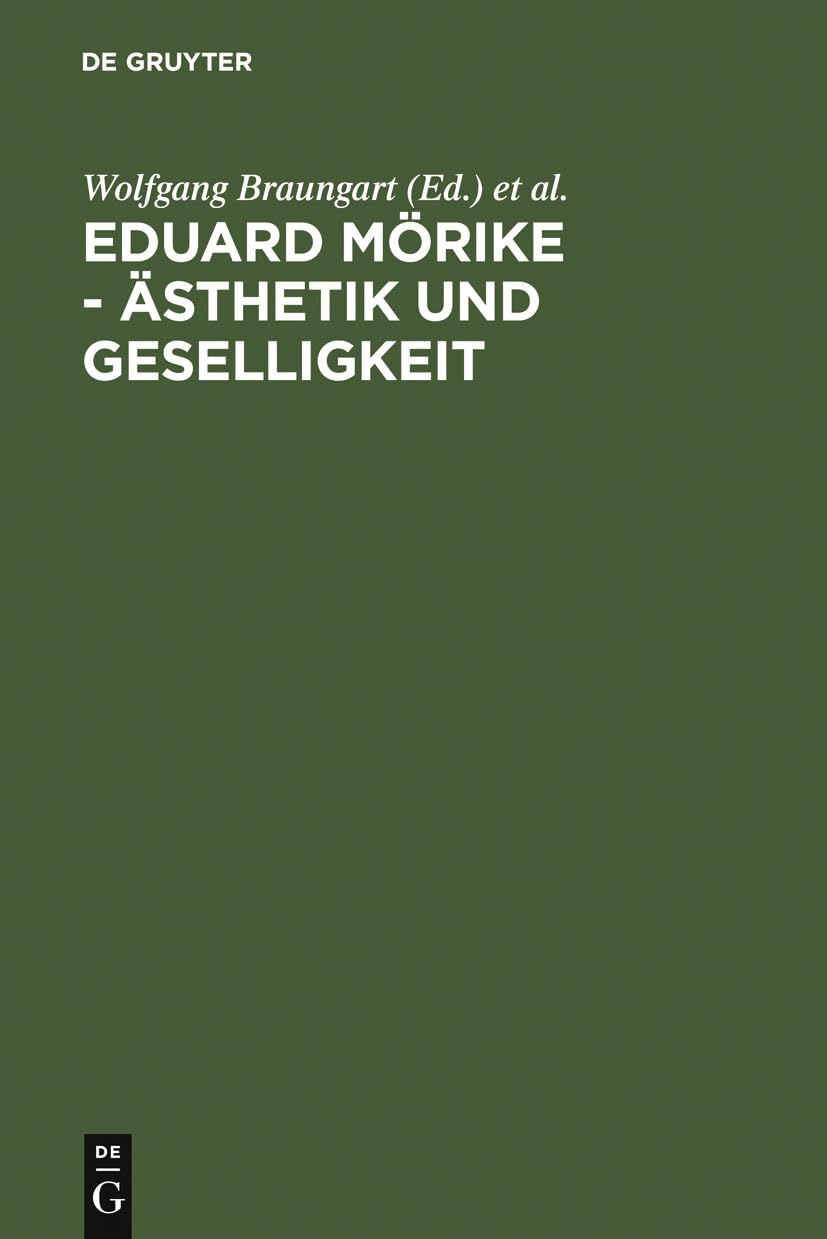 Eduard Mörike - Ästhetik und Geselligkeit Philosophy