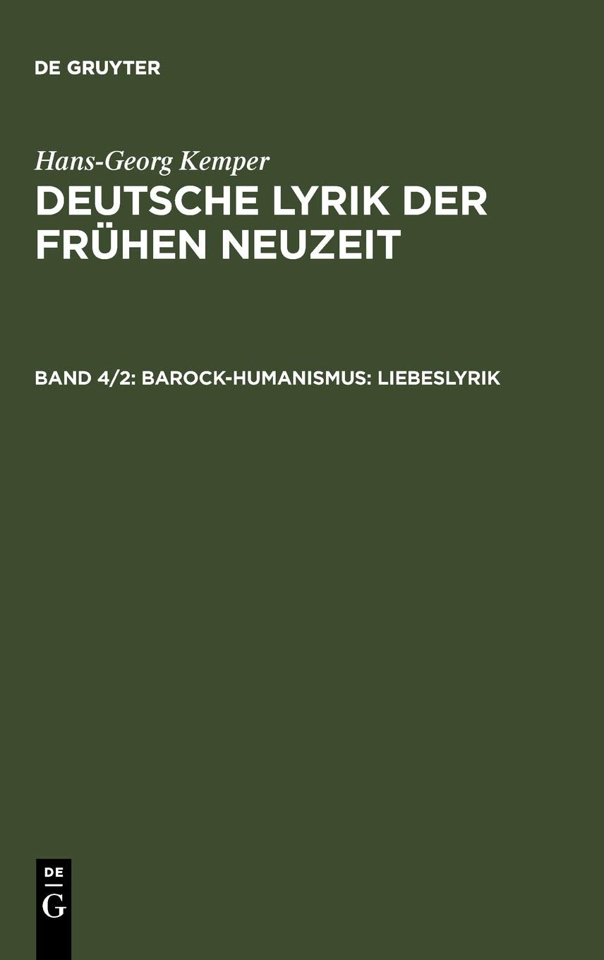 Barock-Humanismus: Liebeslyrik Contemporary literature