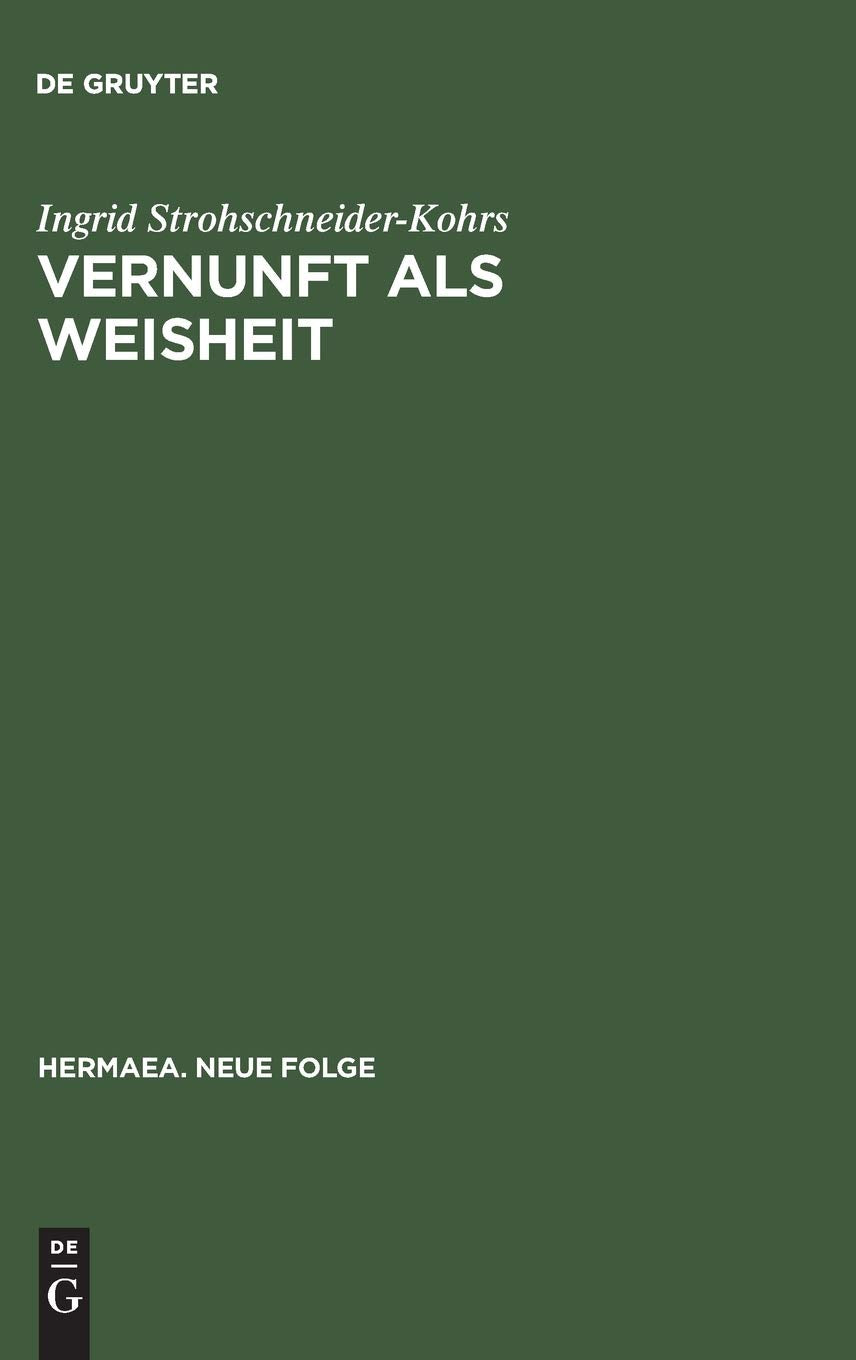Vernunft als Weisheit book