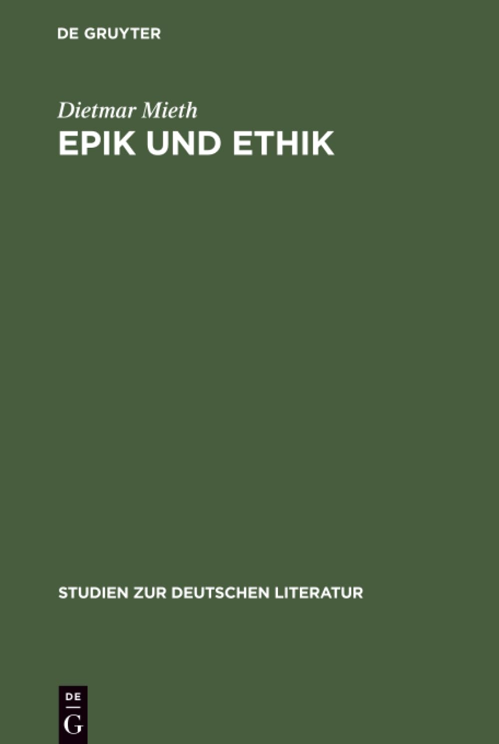 Epik und Ethik Contemporary literature Books