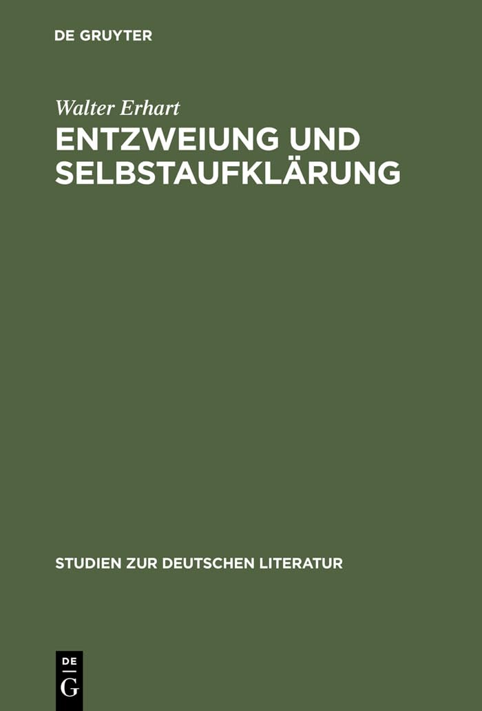 Entzweiung und Selbstaufklärung: Christoph Martin Wielands »Agathon«-Projekt (Studien zur deutschen Literatur, 115, Band 115) Contemporary literature Books