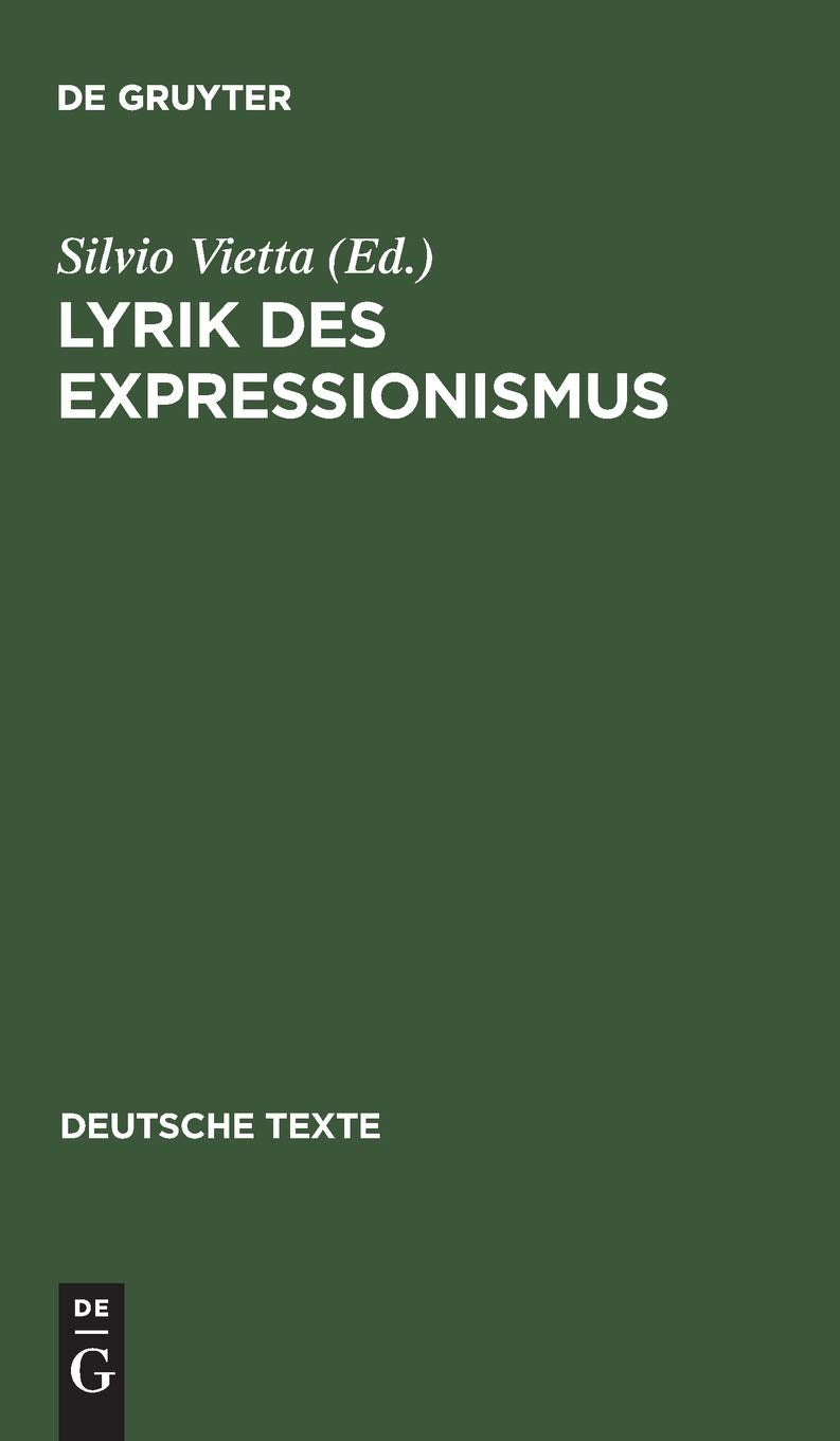 Lyrik des Expressionismus Poetry