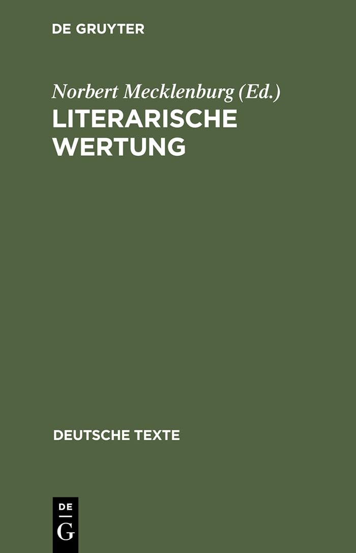 Literarische Wertung Contemporary literature