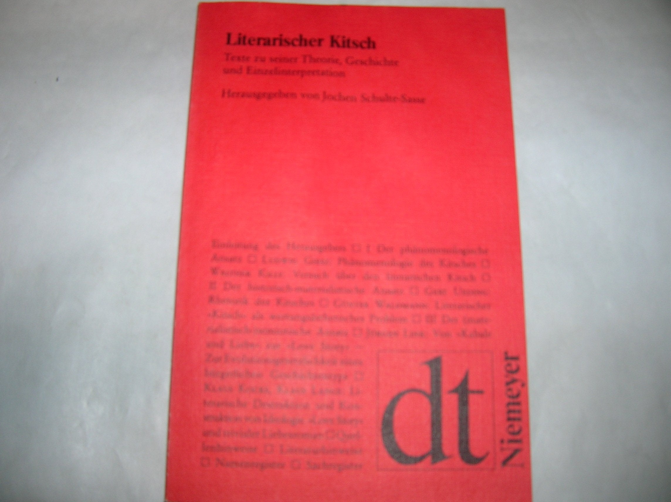 Literarischer Kitsch. Texte zu seiner Theorie, Geschichte und Einzelinterpretation Books